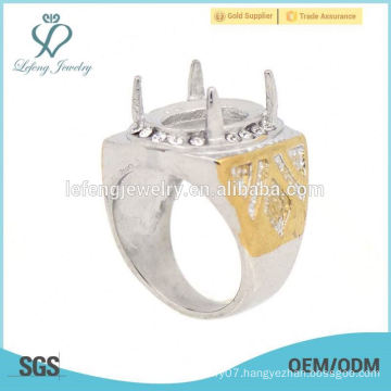 Simple stainless steel Silver&Gold ring designs mens indonesia rings, fancy rings